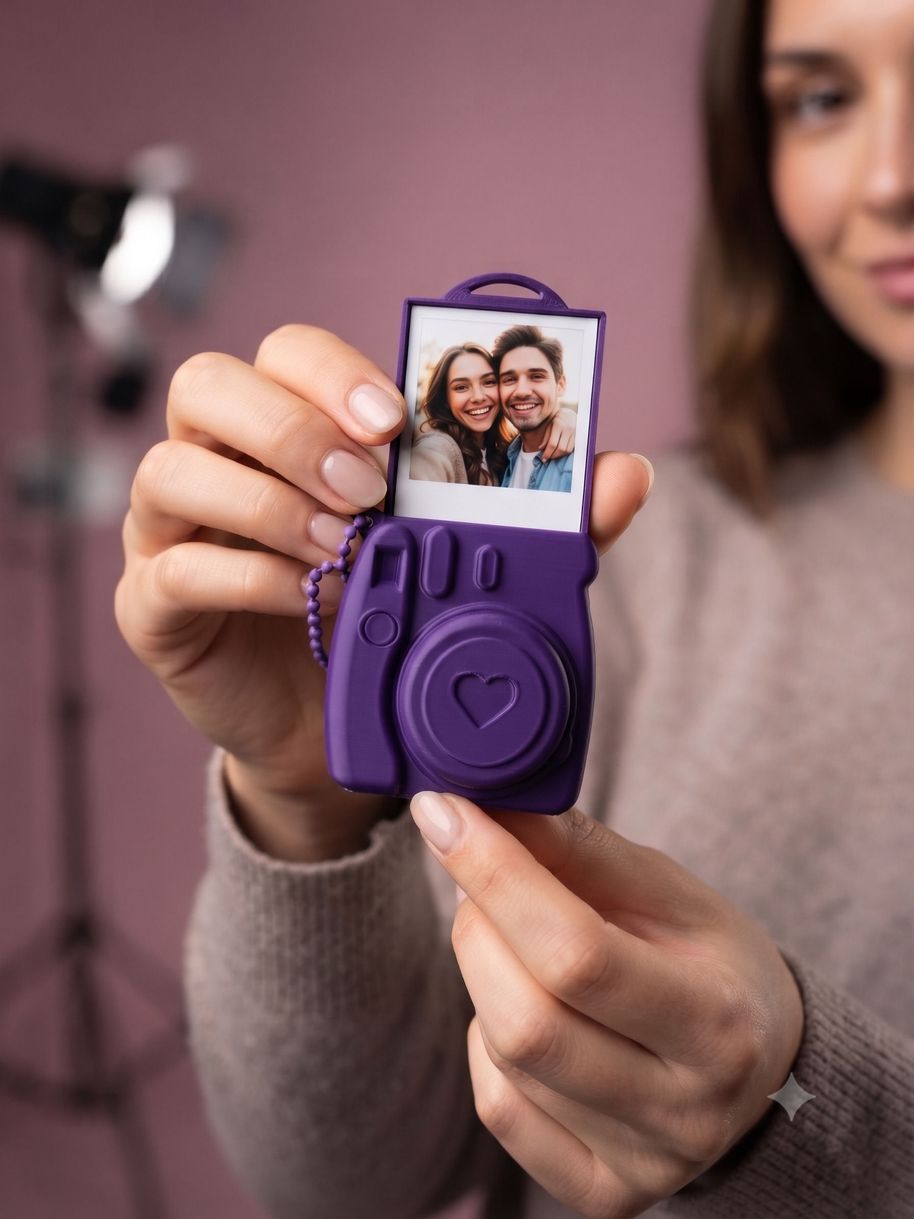 Chaveiro Porta Retrato Mini Polaroid Estilo Câmera - Personalizado