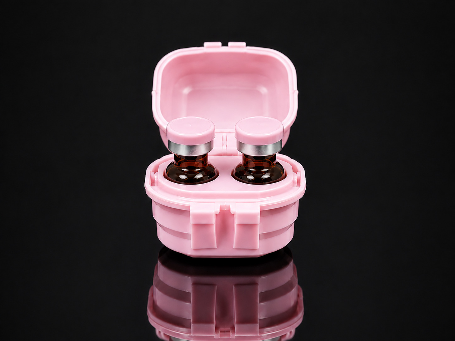 Porta TG para 2 Frascos 3ml | Estojo Plástico Resistente com Tampa | Organizador e Proteção